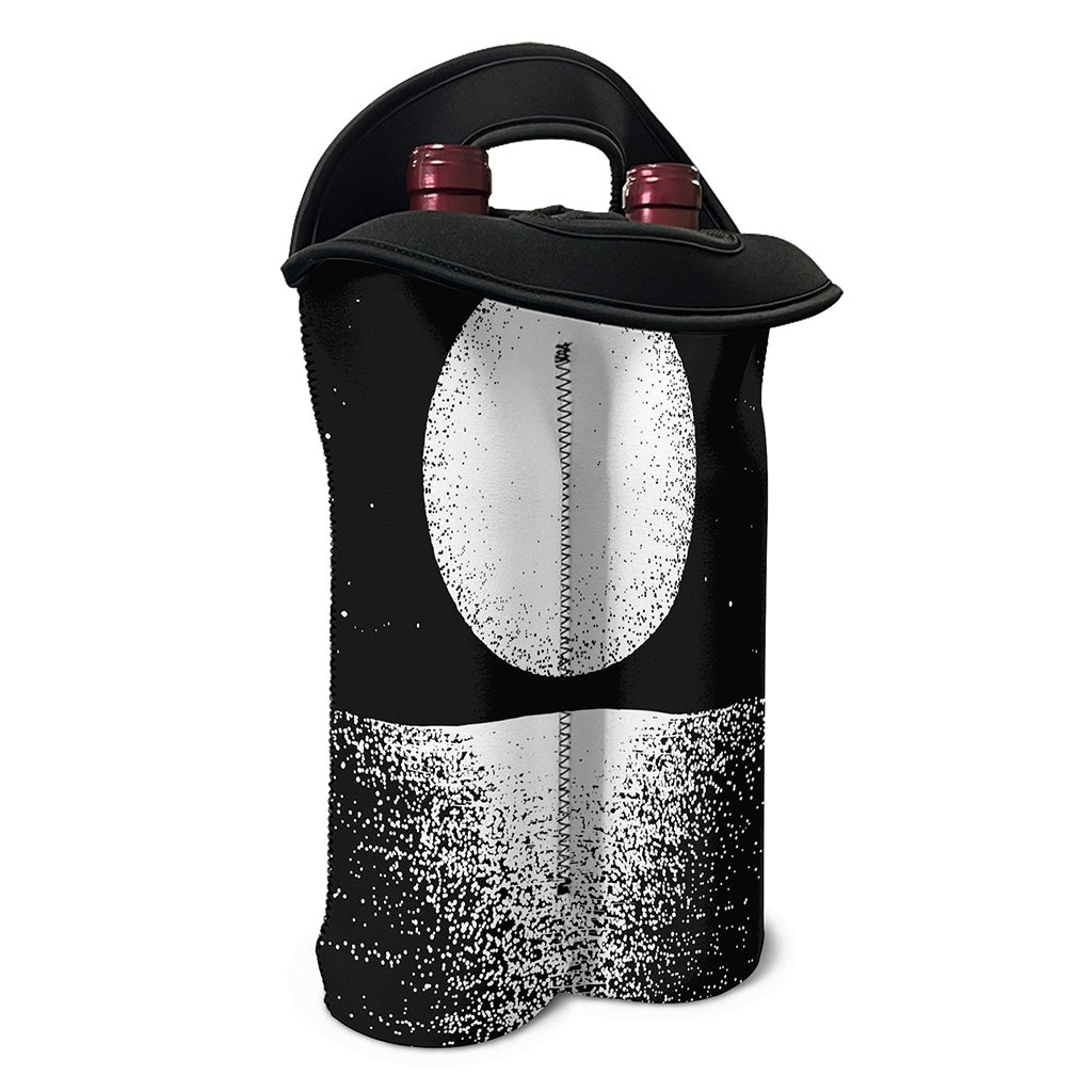 Black And White Moonlight Print Double Neoprene Wine Tote
