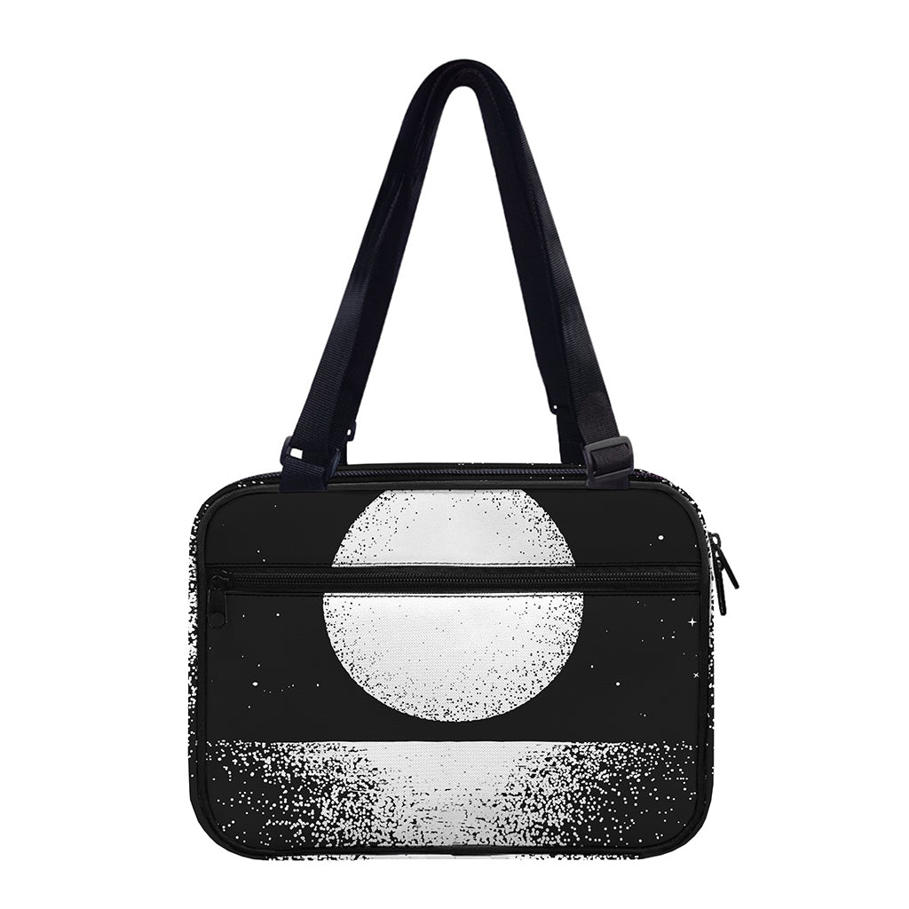 Black And White Moonlight Print Double Strap Bible Bag