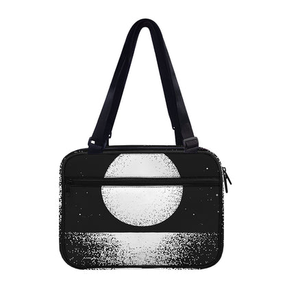 Black And White Moonlight Print Double Strap Bible Bag