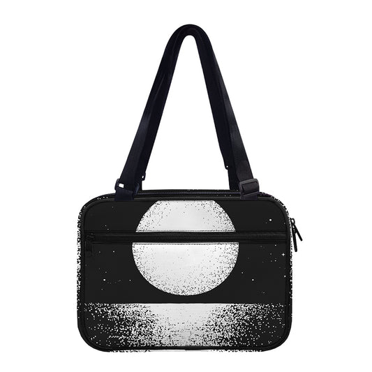 Black And White Moonlight Print Double Strap Bible Bag