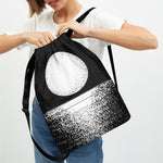 Black And White Moonlight Print Drawstring Backpack