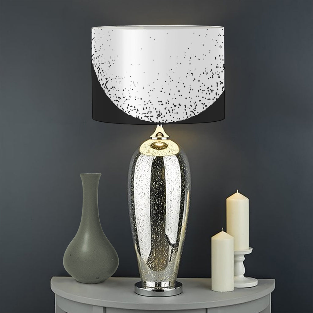 Black And White Moonlight Print Drum Lamp Shade