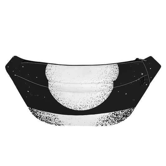 Black And White Moonlight Print Fanny Pack