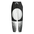 Black And White Moonlight Print Fleece Lined Knit Pants