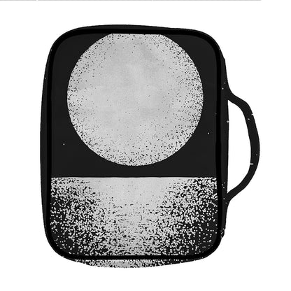 Black And White Moonlight Print Front Pocket Bible Bag
