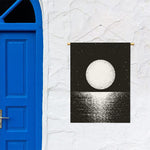 Black And White Moonlight Print Garden Flag