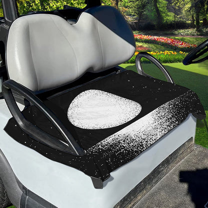 Black And White Moonlight Print Golf Cart Seat Cover