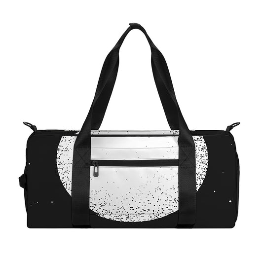 Black And White Moonlight Print Gym Bag