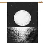 Black And White Moonlight Print House Flag