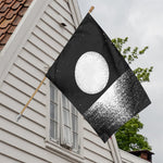 Black And White Moonlight Print House Flag