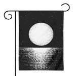 Black And White Moonlight Print House Flag