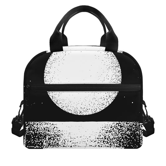 Black And White Moonlight Print Insulated Lunch Bag