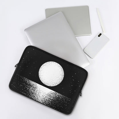 Black And White Moonlight Print Laptop Sleeve
