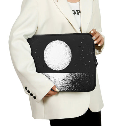 Black And White Moonlight Print Laptop Sleeve