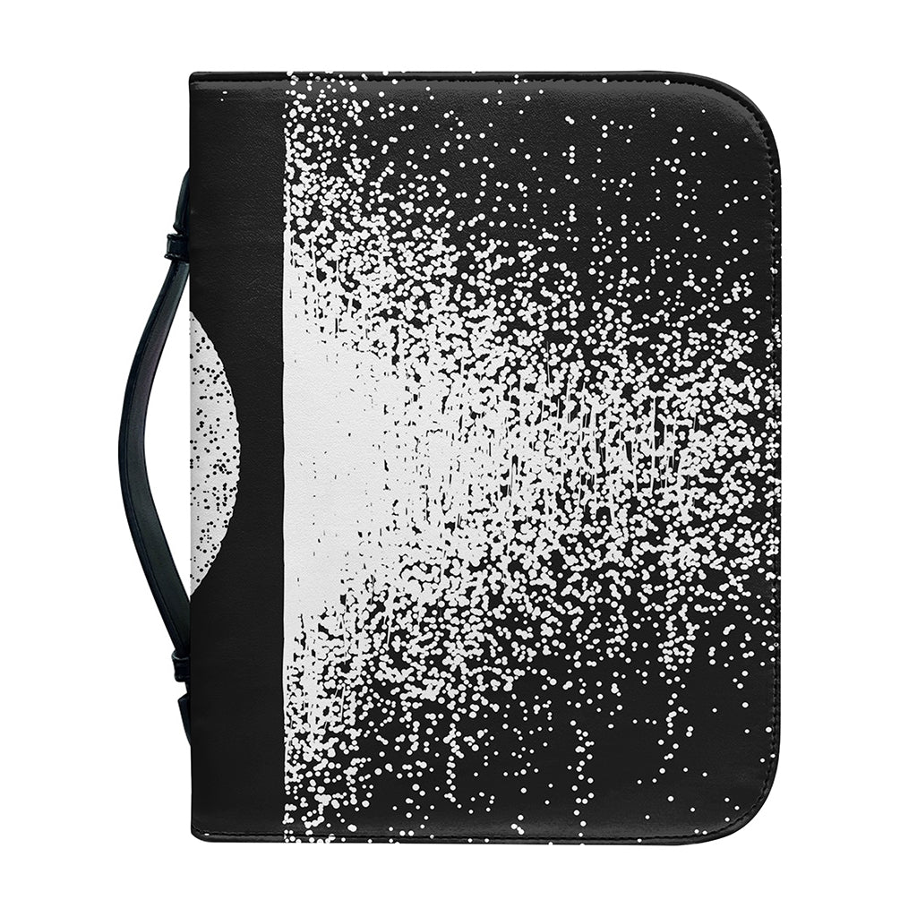 Black And White Moonlight Print Leather Bible Cover