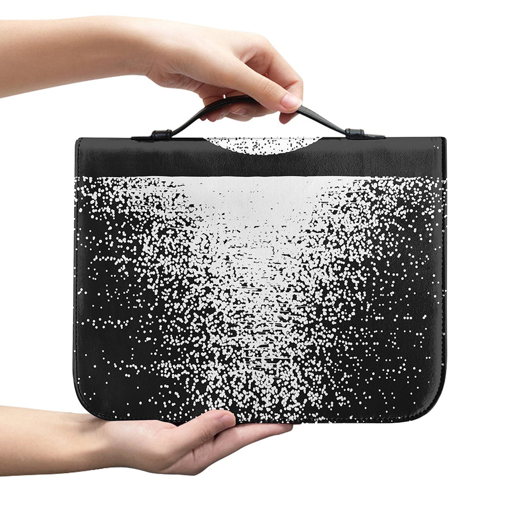 Black And White Moonlight Print Leather Bible Cover