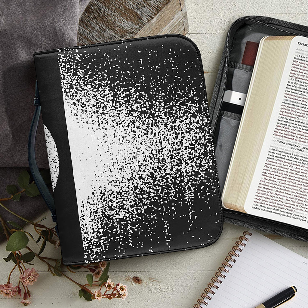 Black And White Moonlight Print Leather Bible Cover