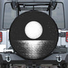 Black And White Moonlight Print Leather Spare Tire Cover