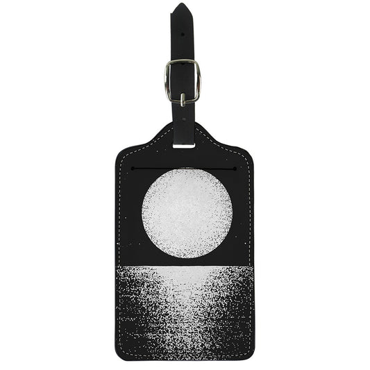 Black And White Moonlight Print Luggage Tag