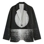Black And White Moonlight Print Men's Blazer