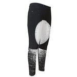 Black And White Moonlight Print Men's Compression Pants
