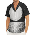 Black And White Moonlight Print Men's Deep V-Neck Shirt