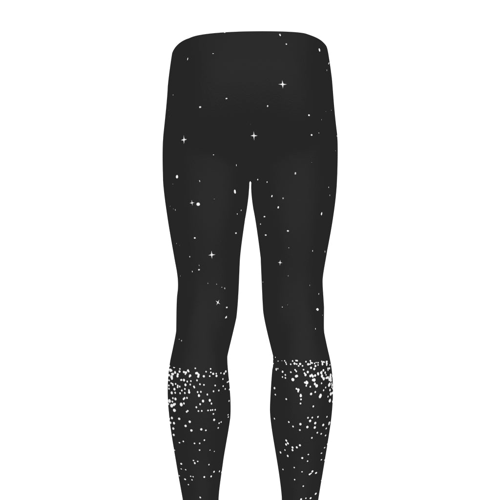 Black And White Moonlight Print Men's leggings