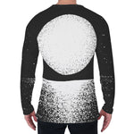 Black And White Moonlight Print Men's Long Sleeve T-Shirt