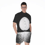 Black And White Moonlight Print Men's Rompers