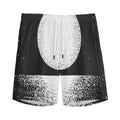 Black And White Moonlight Print Men's Athletic Shorts