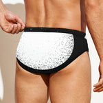 Black And White Moonlight Print Men's Swim Briefs