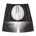 Black And White Moonlight Print Men's Swim Trunks