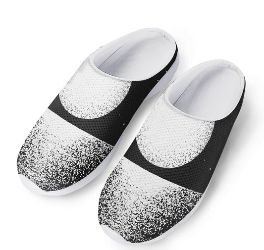 Black And White Moonlight Print Mesh Casual Shoes