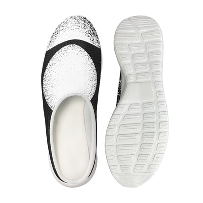 Black And White Moonlight Print Mesh Casual Shoes