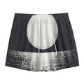 Black And White Moonlight Print Mesh Shorts
