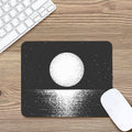 Black And White Moonlight Print Mouse Pad