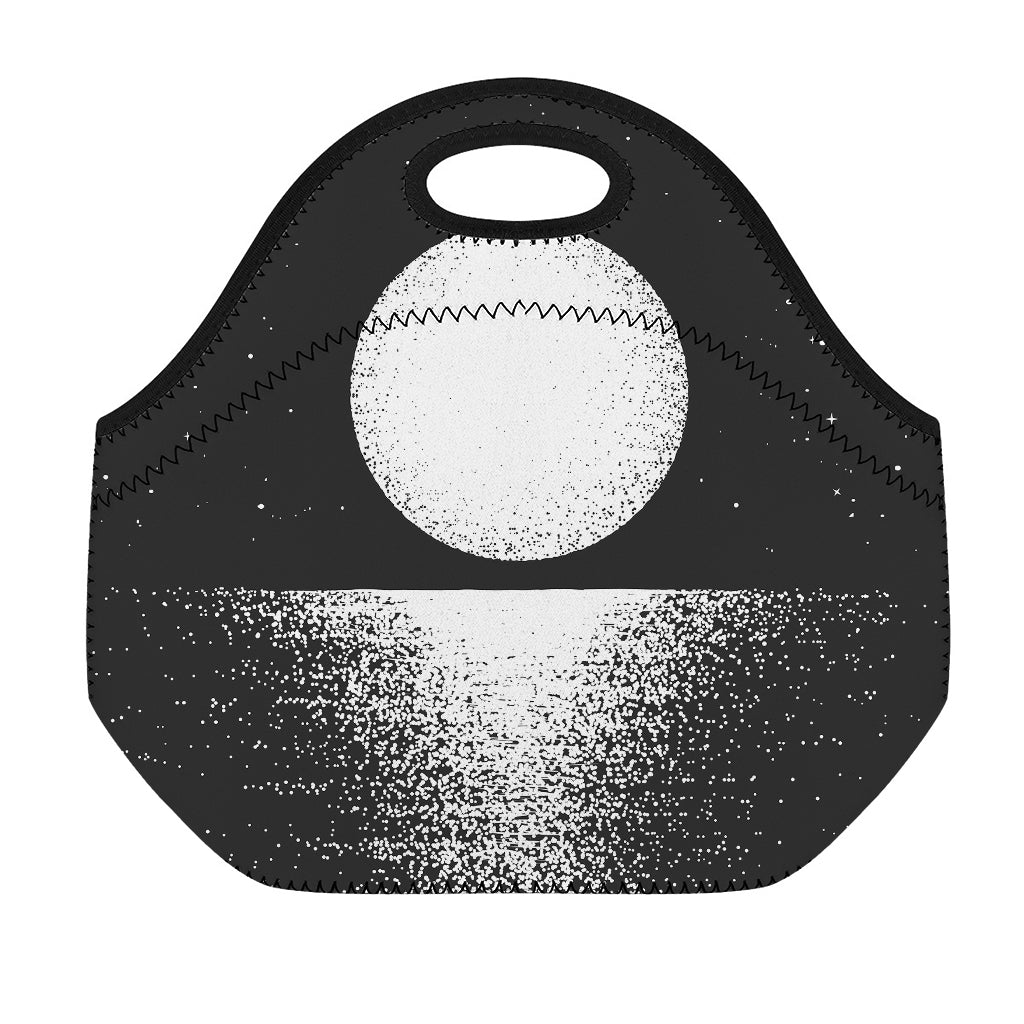 Black And White Moonlight Print Neoprene Lunch Bag