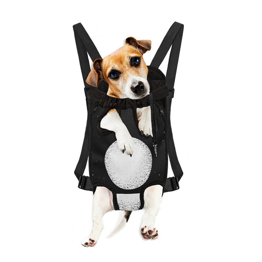 Black And White Moonlight Print Pet Carrier Backpack