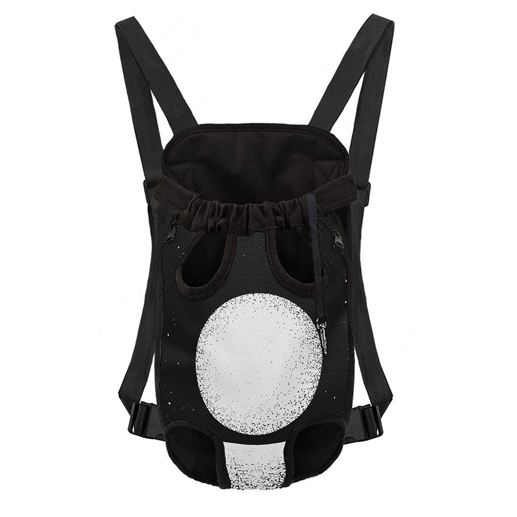 Black And White Moonlight Print Pet Carrier Backpack