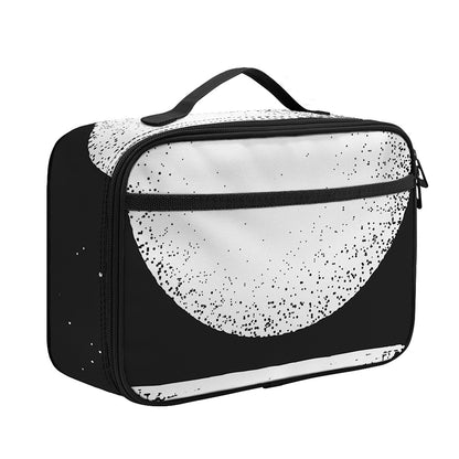 Black And White Moonlight Print Portable Lunch Bag