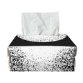 Black And White Moonlight Print Rectangle Tissue Box Cover