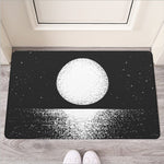 Black And White Moonlight Print Rubber Doormat