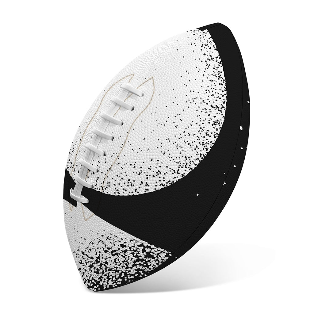 Black And White Moonlight Print Rugby Ball