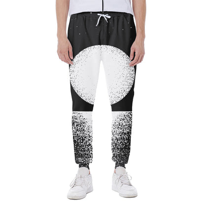 Black And White Moonlight Print Scuba Joggers