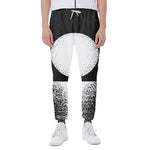 Black And White Moonlight Print Scuba Joggers