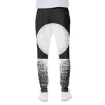 Black And White Moonlight Print Scuba Joggers