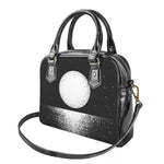 Black And White Moonlight Print Shoulder Handbag
