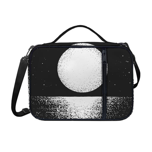 Black And White Moonlight Print Shoulder Strap Bible Bag