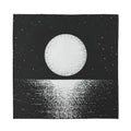 Black And White Moonlight Print Silk Bandana