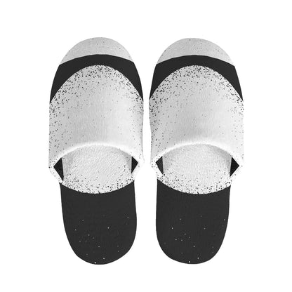 Black And White Moonlight Print Slippers